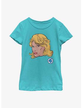 Marvel Fantastic Four Invisible Woman Face Youth Girls T-Shirt, , hi-res