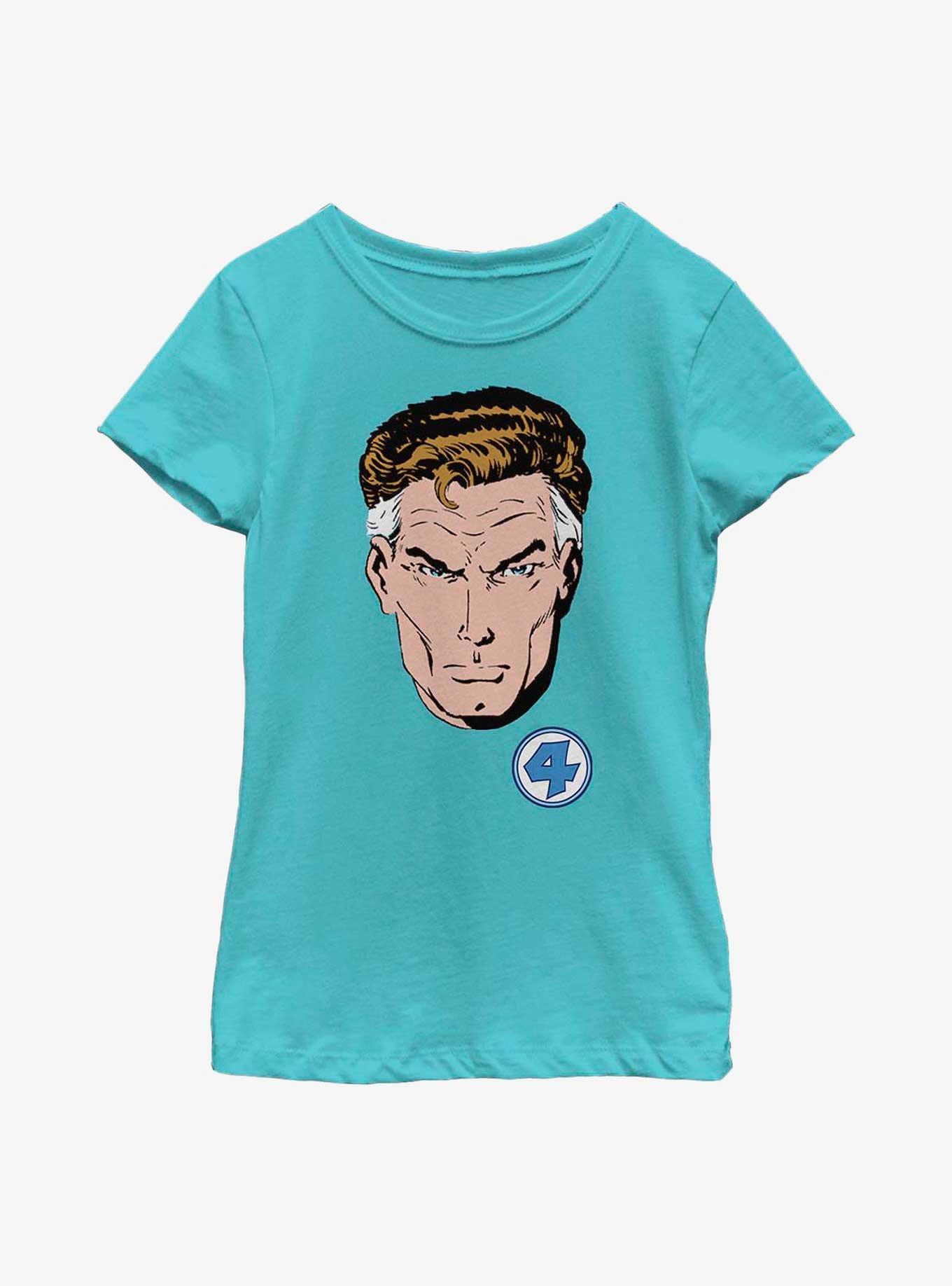 Marvel Fantastic Four Mr Fantastic Face Youth Girls T-Shirt, , hi-res