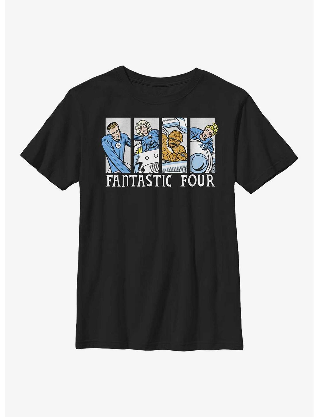 Marvel Fantastic Four Fantastic Comic Youth T-Shirt, BLACK, hi-res