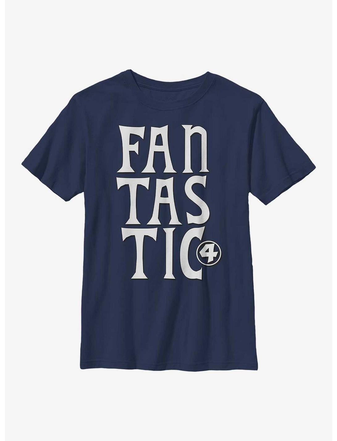 Marvel Fantastic Four Fantastic Words Youth T-Shirt, NAVY, hi-res