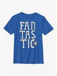 Marvel Fantastic Four Fantastic Words Youth T-Shirt, ROYAL, hi-res