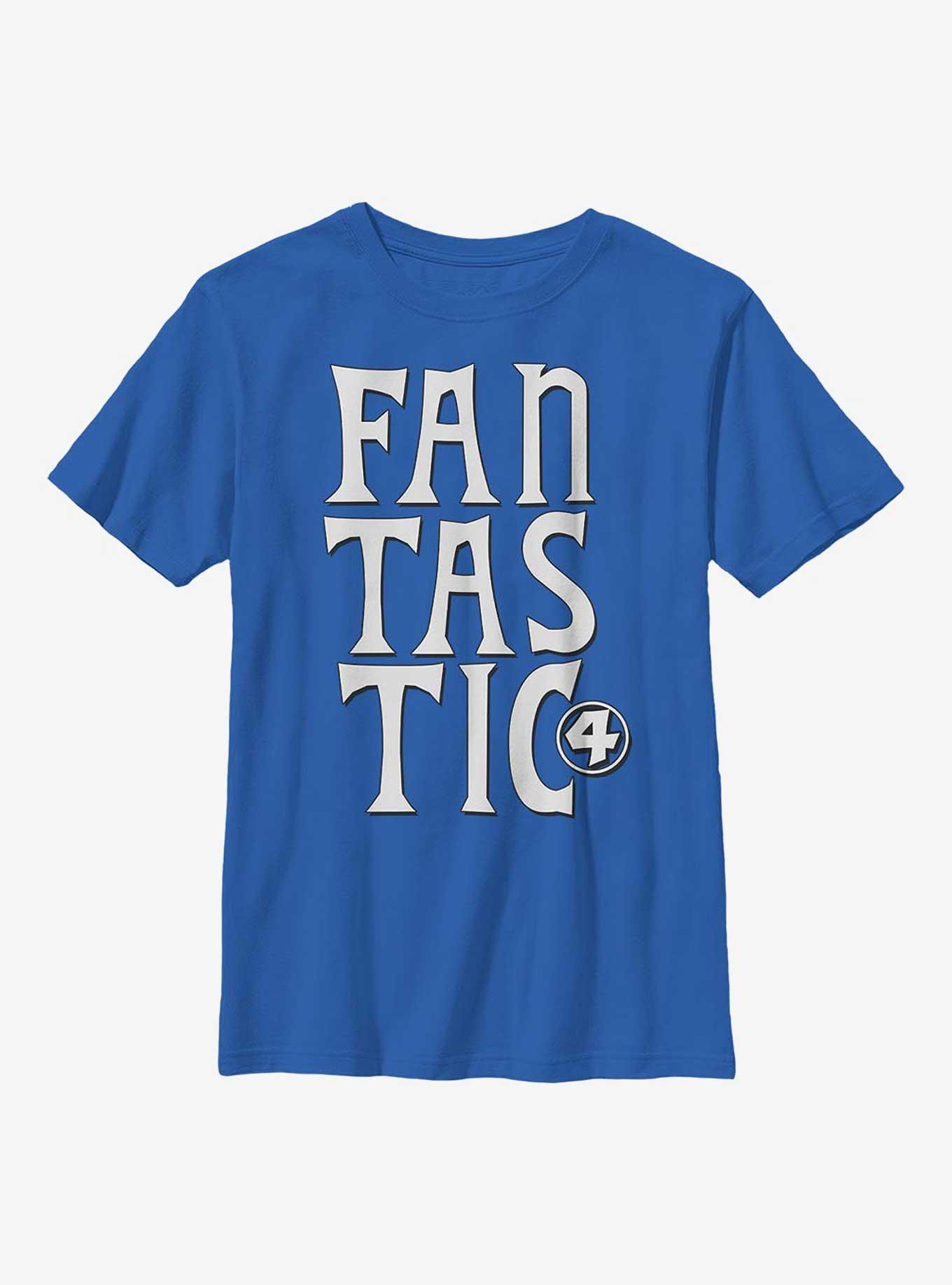 Marvel Fantastic Four Fantastic Words Youth T-Shirt, ROYAL, hi-res