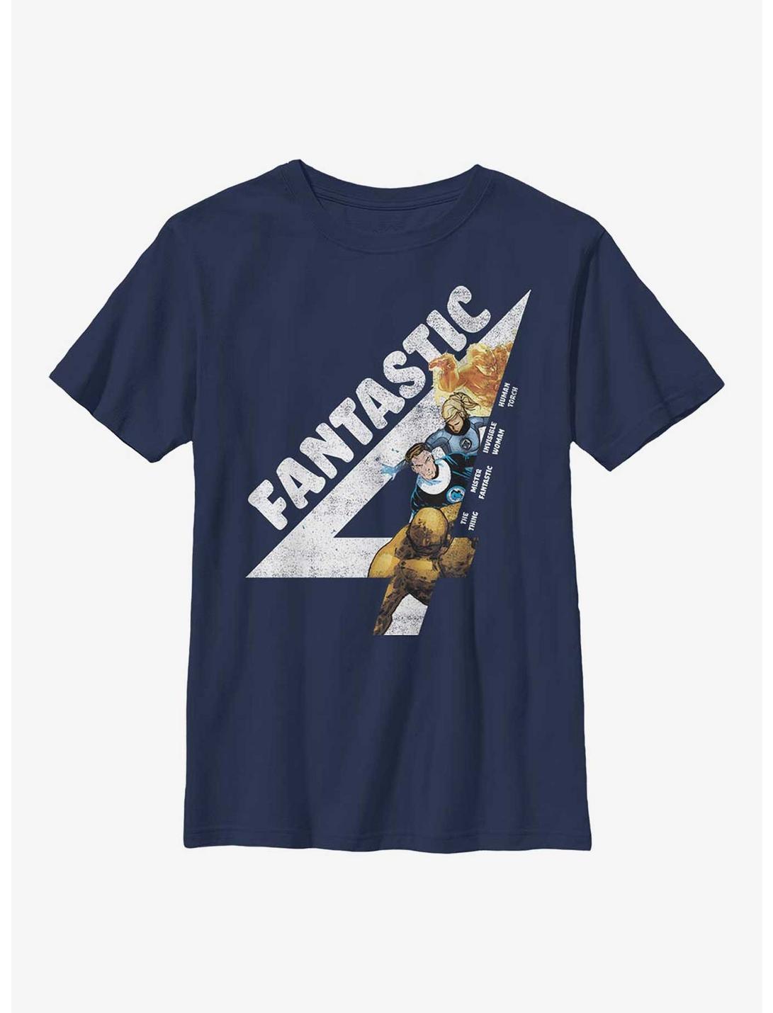 Marvel Fantastic Four Fantastically Vintage Youth T-Shirt, NAVY, hi-res