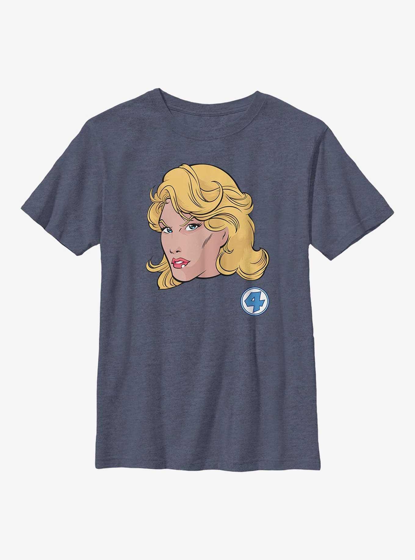 Marvel Fantastic Four Invisible Woman Face Youth T-Shirt, , hi-res