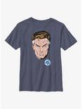 Marvel Fantastic Four Mr Fantastic Face Youth T-Shirt, NAVY HTR, hi-res