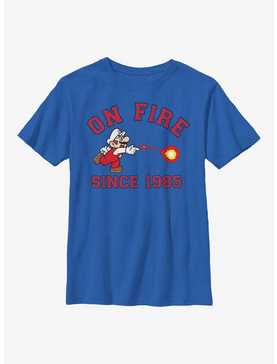 Nintendo Super Mario On Fire Youth T-Shirt, , hi-res