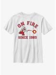 Nintendo Super Mario On Fire Youth T-Shirt, WHITE, hi-res