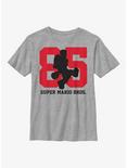 Nintendo Super Mario With Mario Silhouette Youth T-Shirt, ATH HTR, hi-res