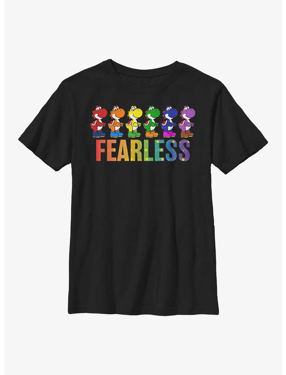 Nintendo Super Mario Yoshi Fearless Youth T-Shirt, BLACK, hi-res
