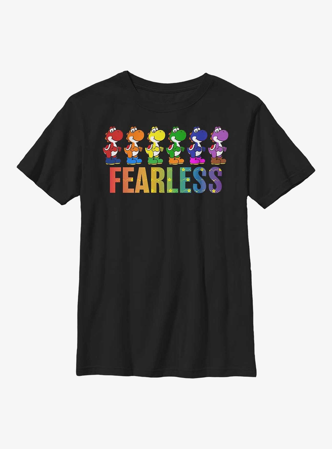 Nintendo Super Mario Yoshi Fearless Youth T-Shirt, BLACK, hi-res