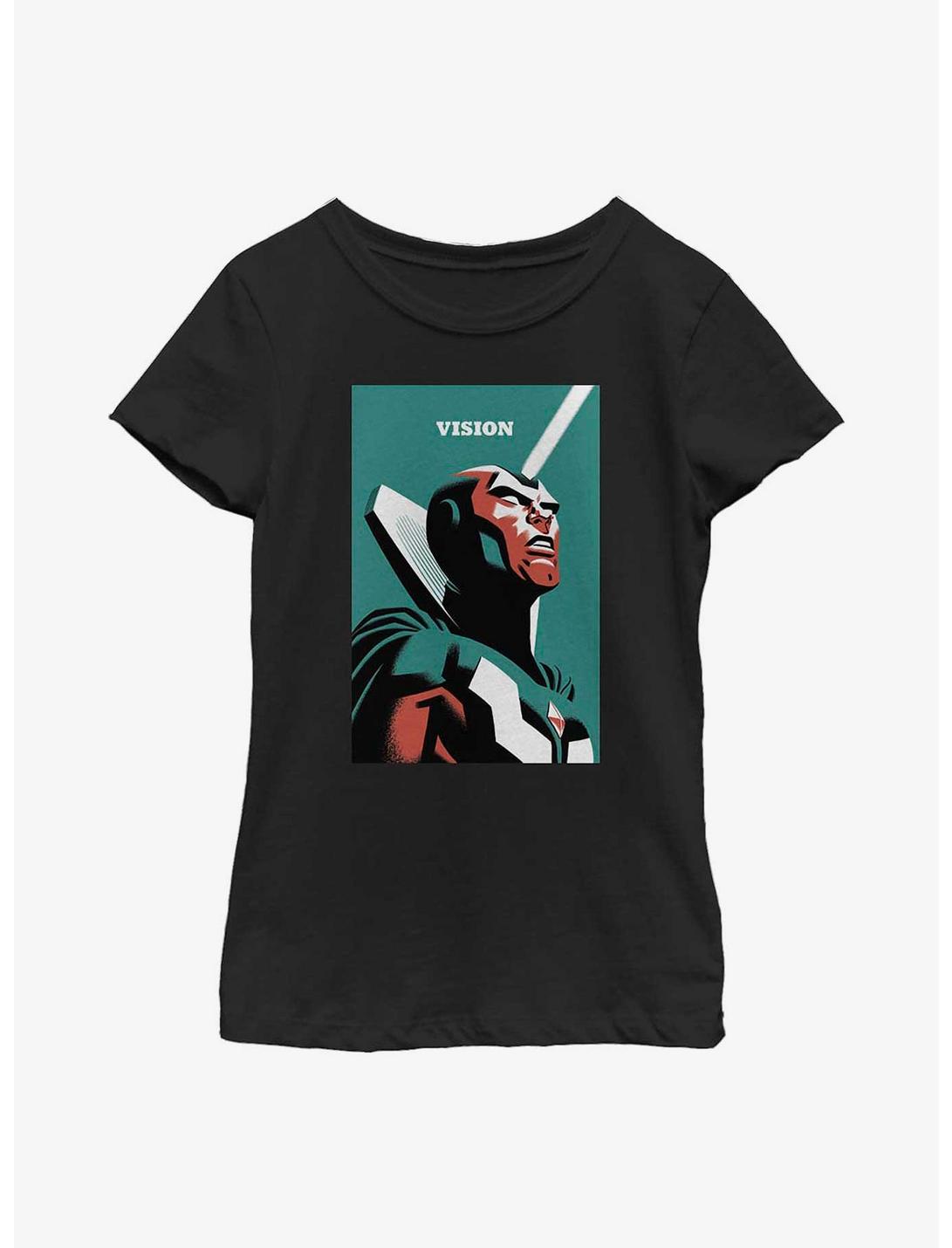 Marvel Simplistic Vision Youth Girls T-Shirt, BLACK, hi-res