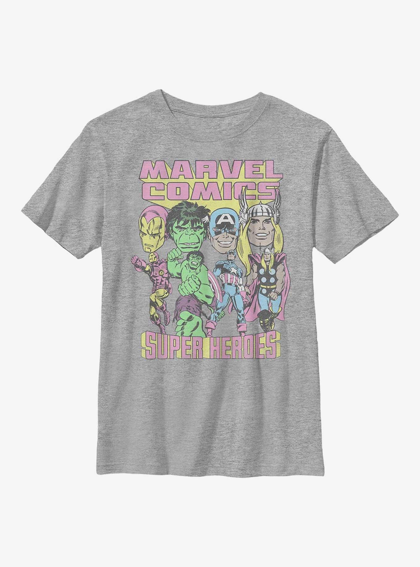 Marvel Comic Heroes Youth T-Shirt, ATH HTR, hi-res