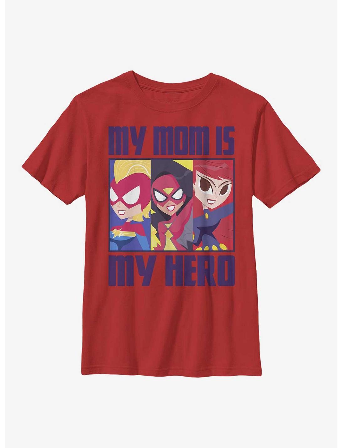 Marvel Hero Mom Boxup Youth T-Shirt, RED, hi-res
