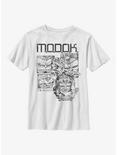 Marvel Modok Panels Distressed Youth T-Shirt, WHITE, hi-res