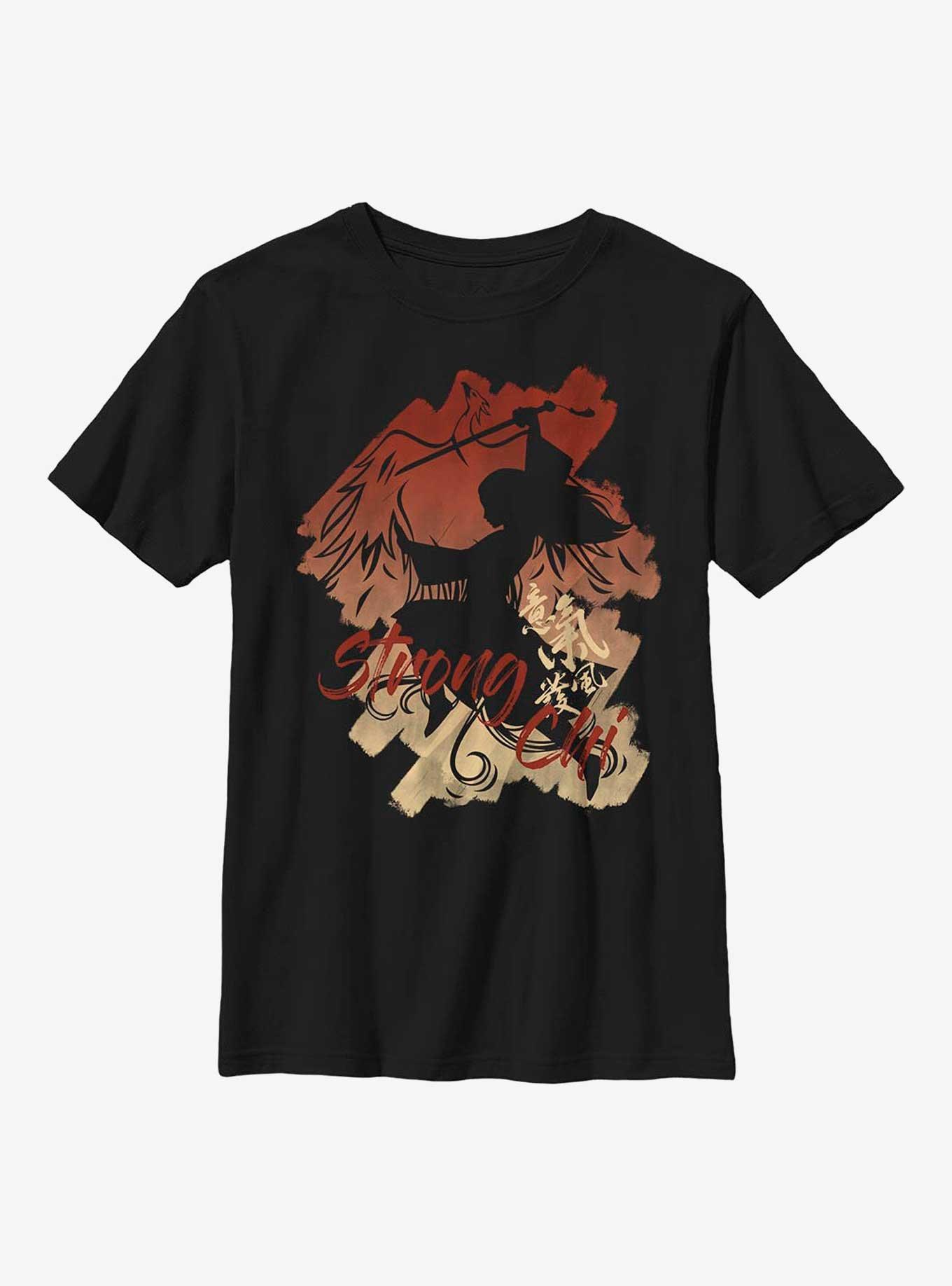 Disney Mulan Strong Chi Youth T-Shirt, BLACK, hi-res