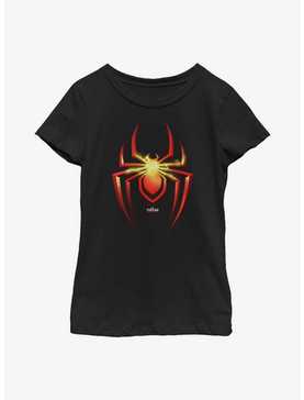 Marvel Spider-Man Electric Emblem Youth Girls T-Shirt, , hi-res