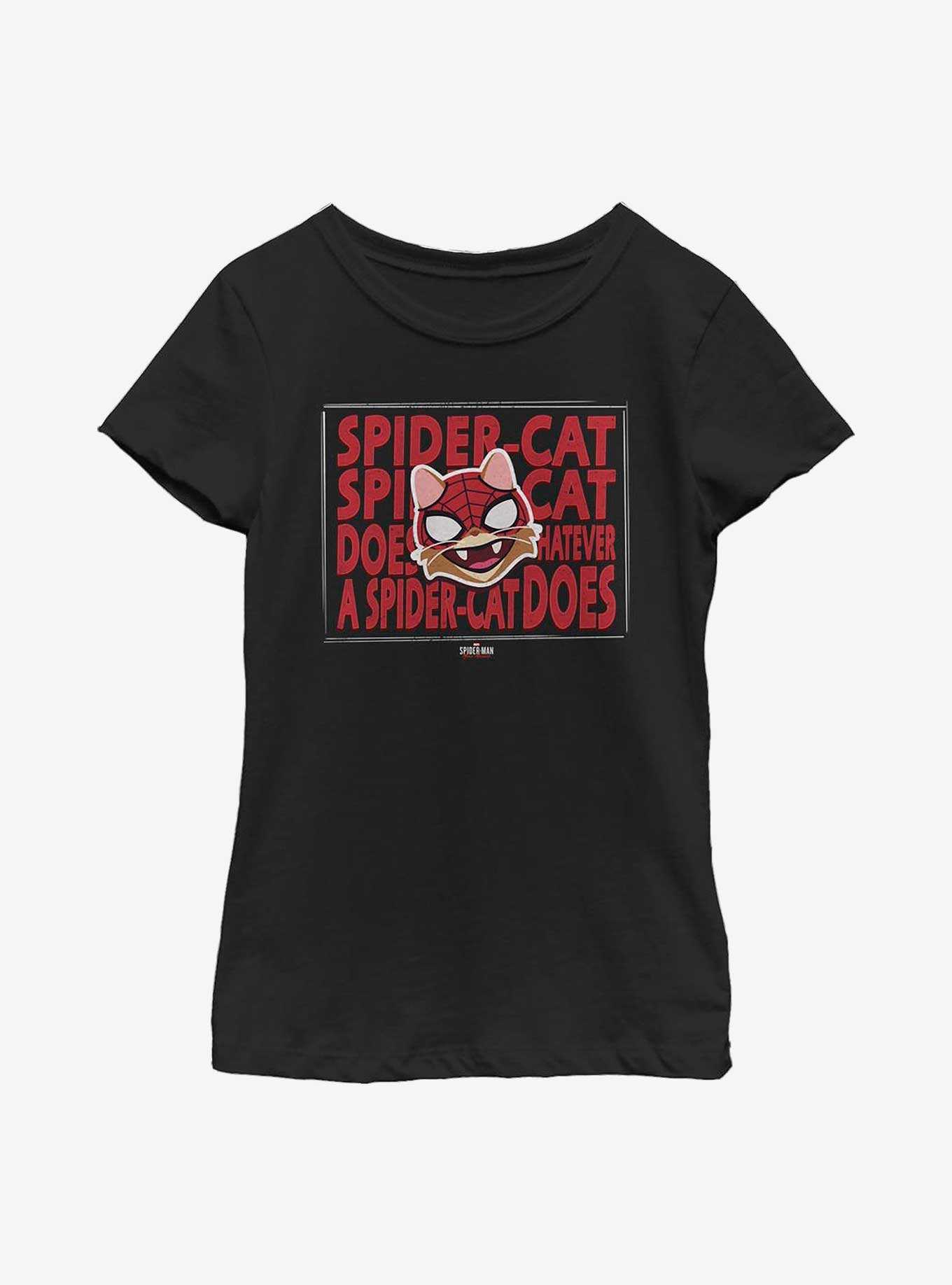 Marvel Spider-Man Whatever Spider Cat Youth Girls T-Shirt, , hi-res
