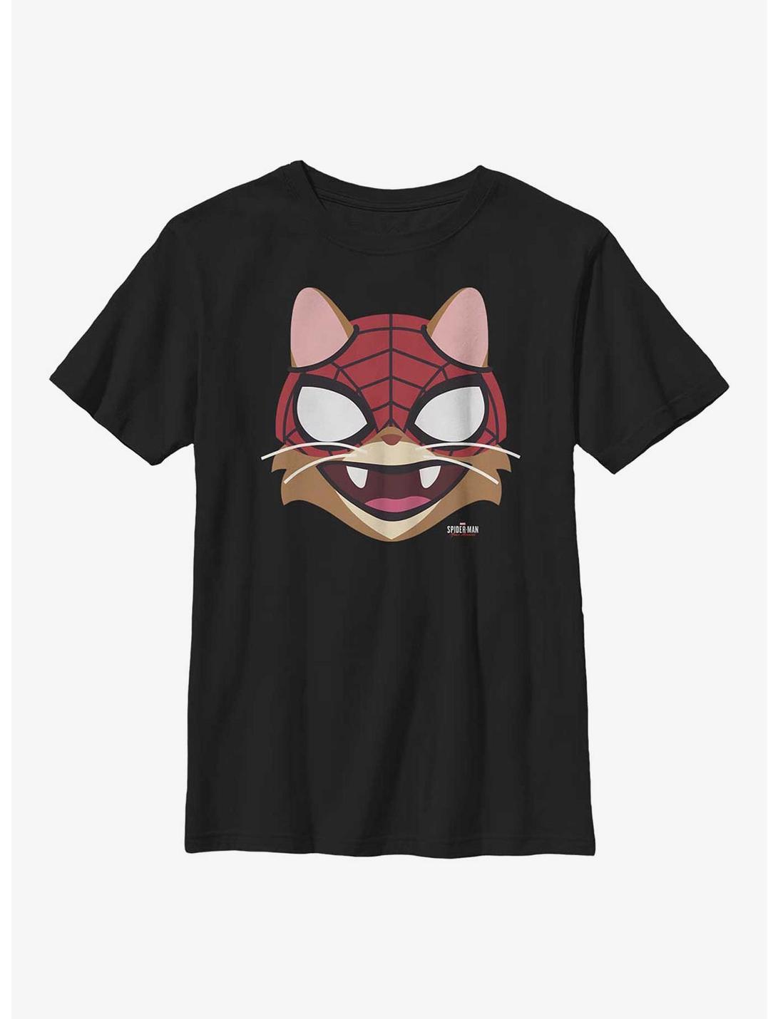 Marvel Spider-Man Cat Big Face Youth T-Shirt, BLACK, hi-res