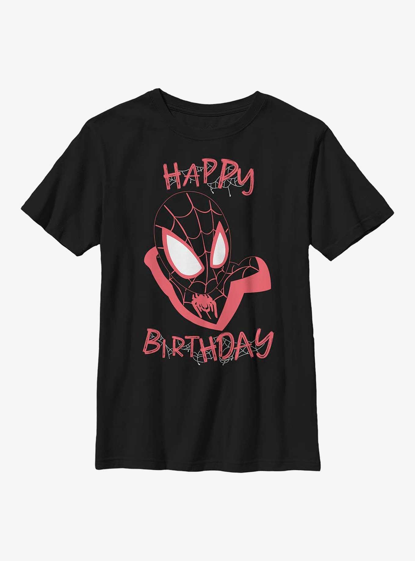 Marvel Spider-Man Miles Spider Birthday Youth T-Shirt, , hi-res