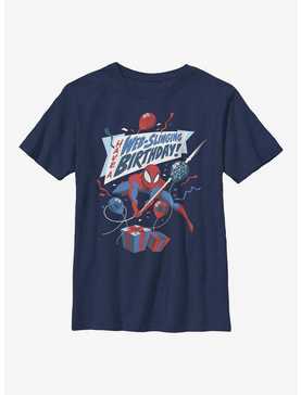 Marvel Spider-Man Web Slinging Birthday Youth T-Shirt, , hi-res