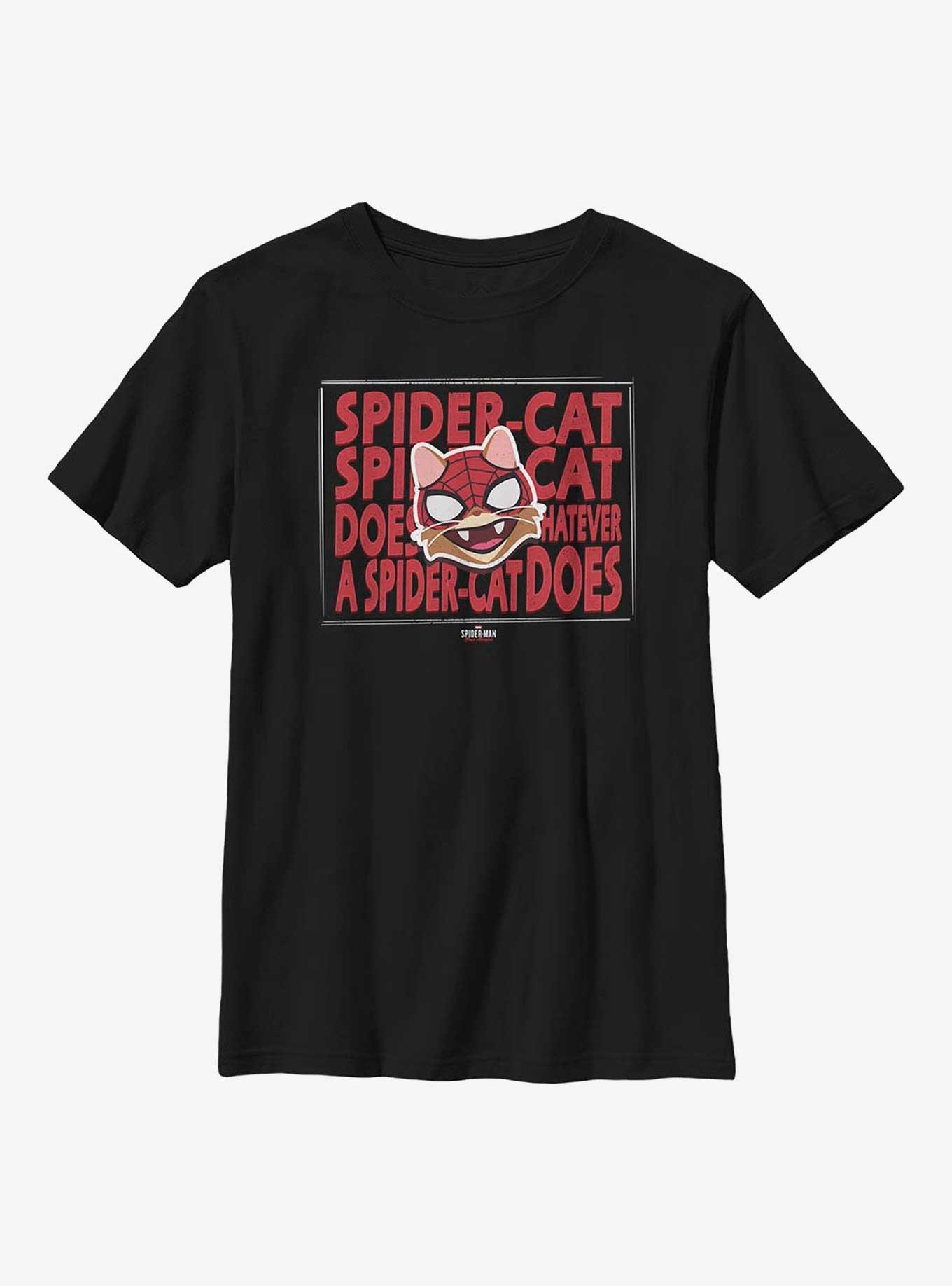 Marvel Spider-Man Whatever Spider Cat Youth T-Shirt, , hi-res