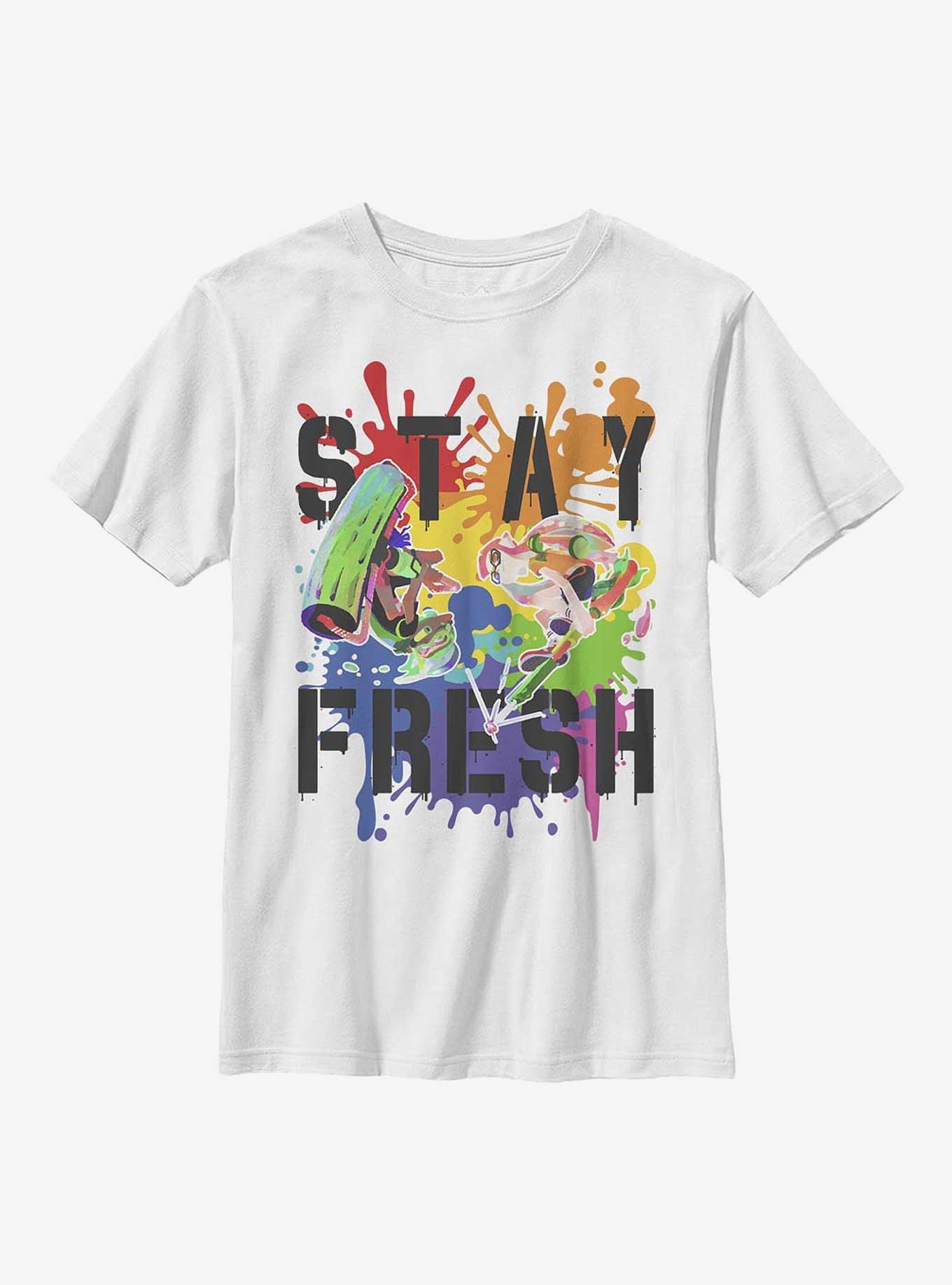 Nintendo Splatoon Pride Splats Youth T-Shirt, WHITE, hi-res