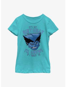 Marvel X-Men Birthday Growl Youth Girls T-Shirt, TAHI BLUE, hi-res