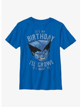 Marvel X-Men Birthday Growl Youth T-Shirt, ROYAL, hi-res