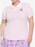 My Melody Pink Collared Top Plus Size, MULTI, hi-res