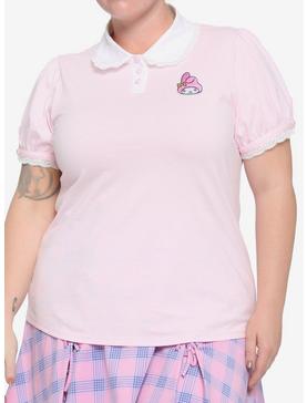 My Melody Pink Collared Top Plus Size, , hi-res
