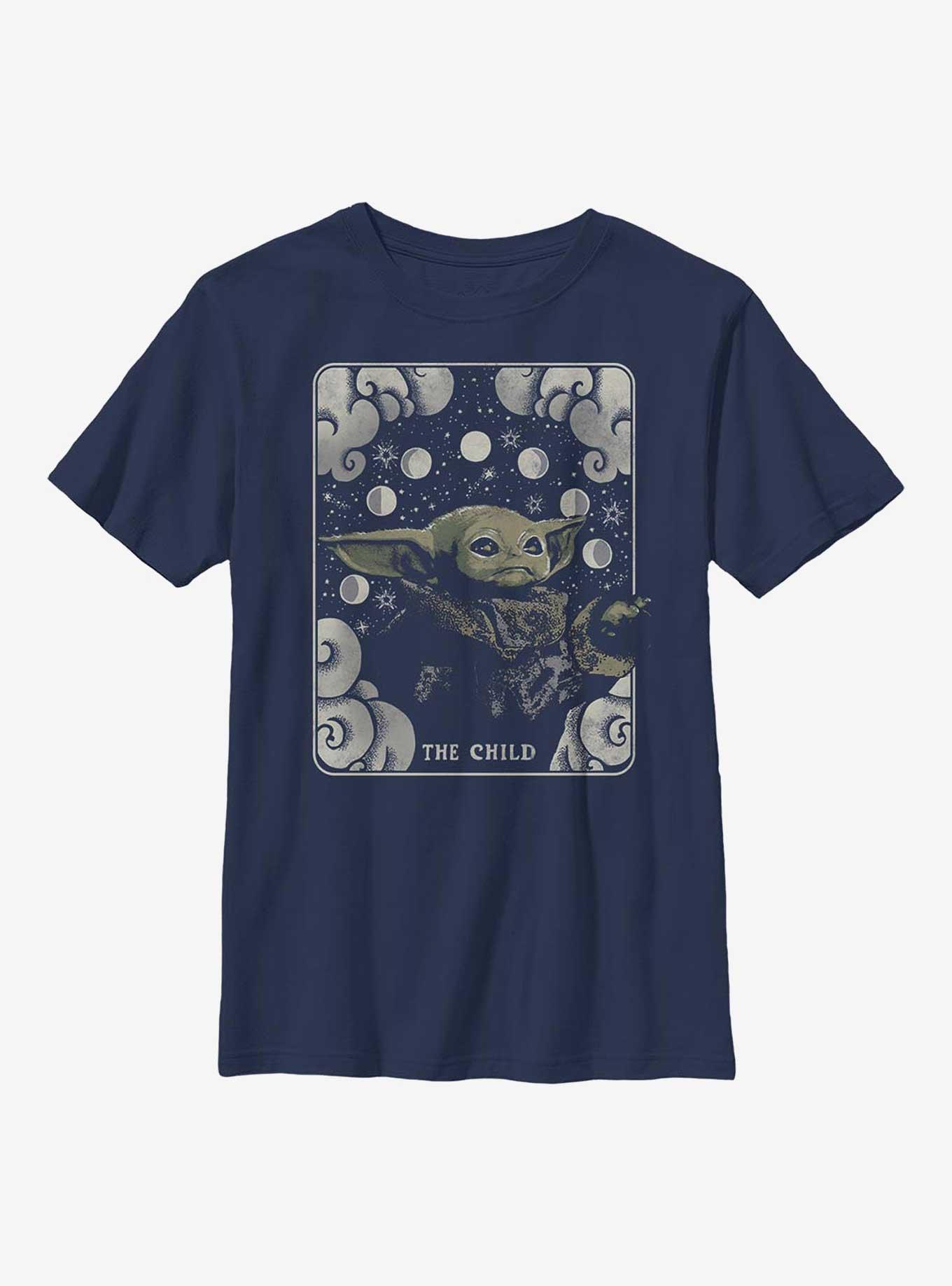 Star Wars The Mandalorian Child Card Youth T-Shirt, NAVY, hi-res