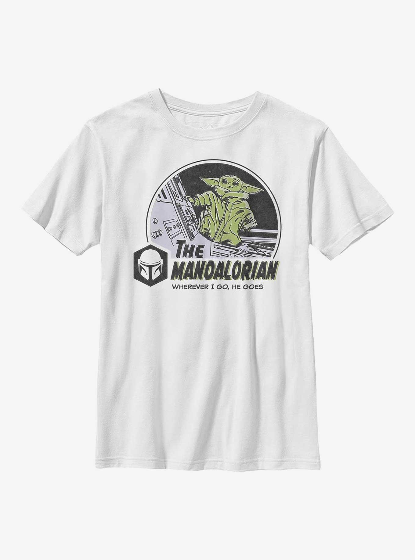 Star Wars The Mandalorian Child In Space Youth T-Shirt, , hi-res