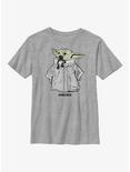 Star Wars The Mandalorian Child Linework Pop Youth T-Shirt, ATH HTR, hi-res