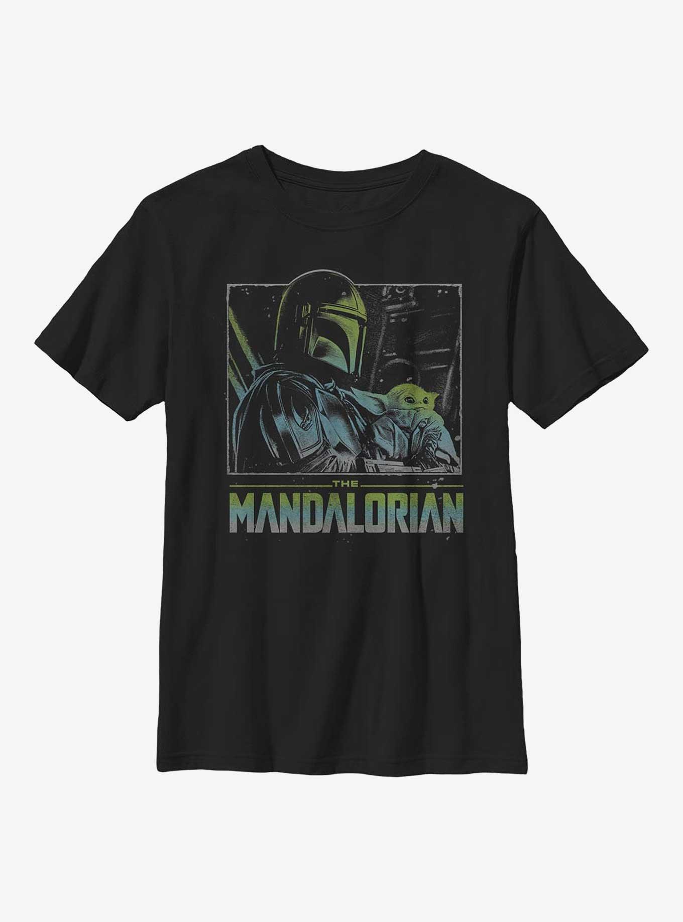 Star Wars The Mandalorian Chill Mandalorian Youth T-Shirt, BLACK, hi-res