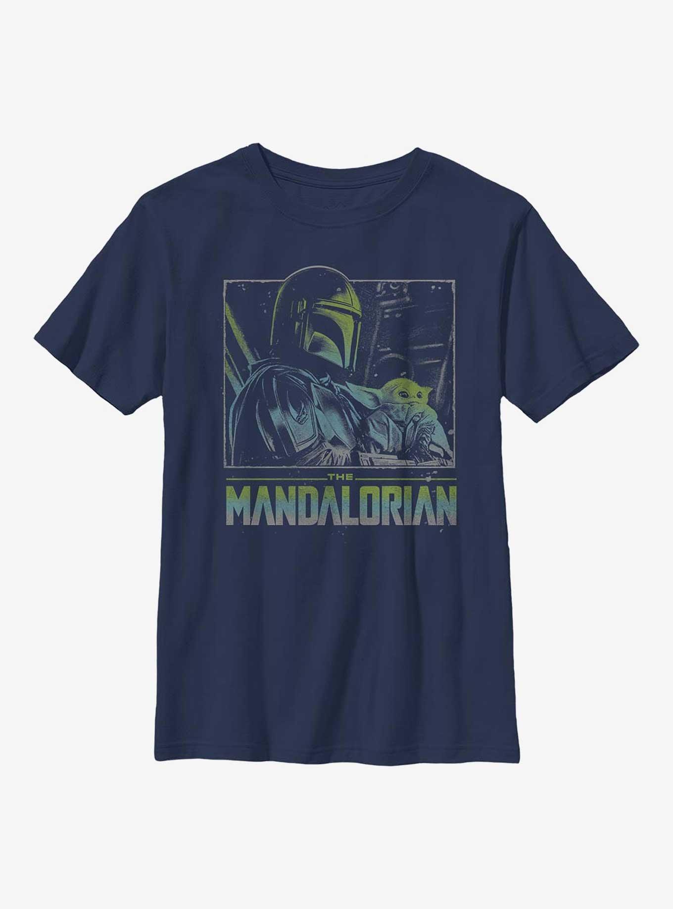 Star Wars The Mandalorian Chill Mandalorian Youth T-Shirt, NAVY, hi-res