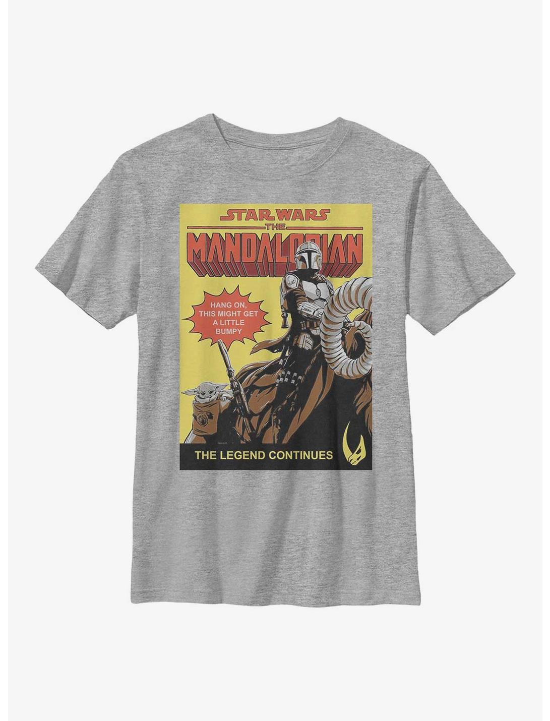Star Wars The Mandalorian Hang On Poster Youth T-Shirt, ATH HTR, hi-res
