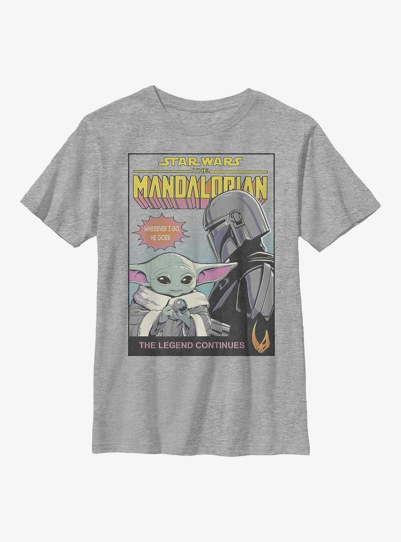 Star Wars The Mandalorian He's Back Youth T-Shirt, , hi-res