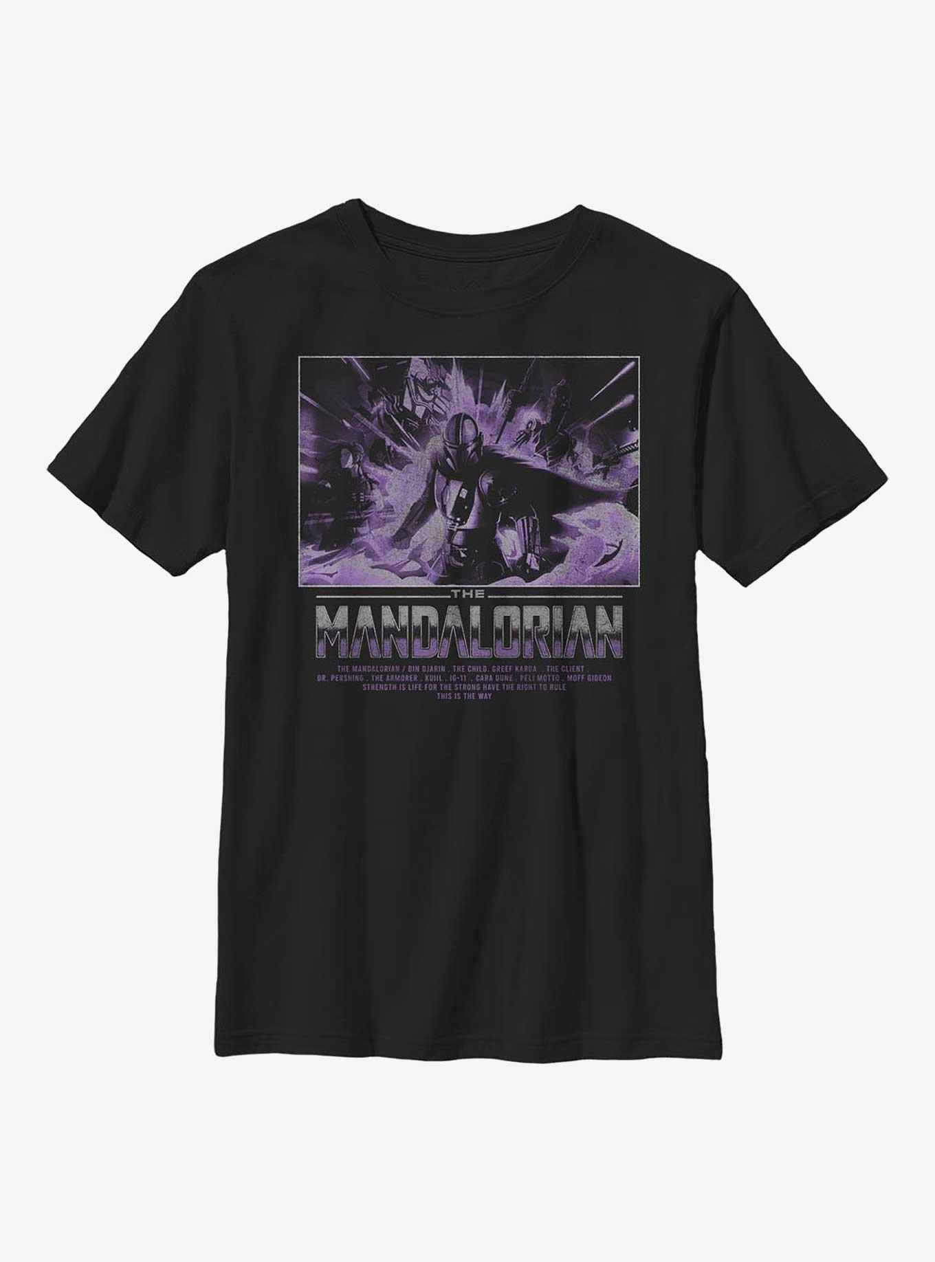 Star Wars The Mandalorian Into The Light Youth T-Shirt, BLACK, hi-res