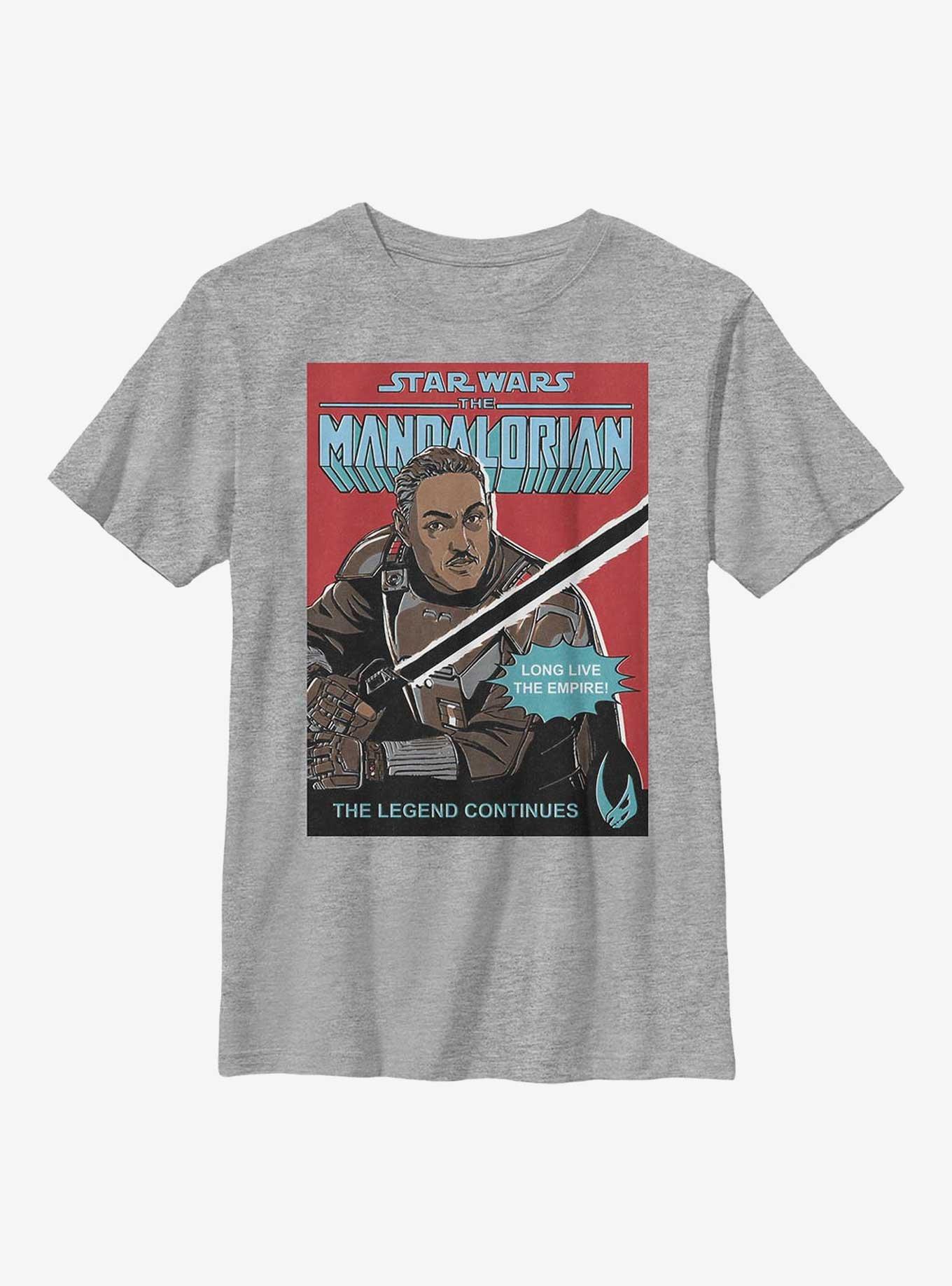 Star Wars The Mandalorian Long Live Poster Youth T-Shirt, ATH HTR, hi-res