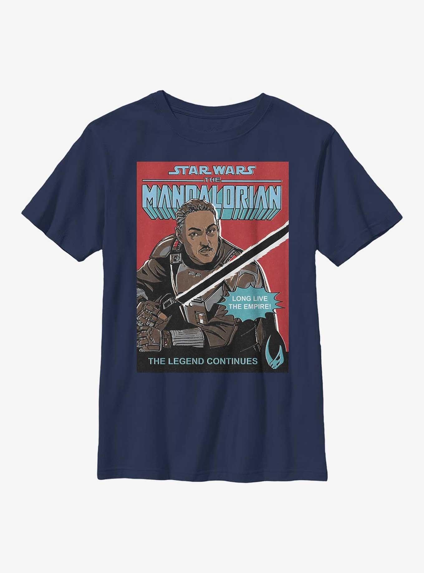 Star Wars The Mandalorian Long Live Poster Youth T-Shirt, NAVY, hi-res