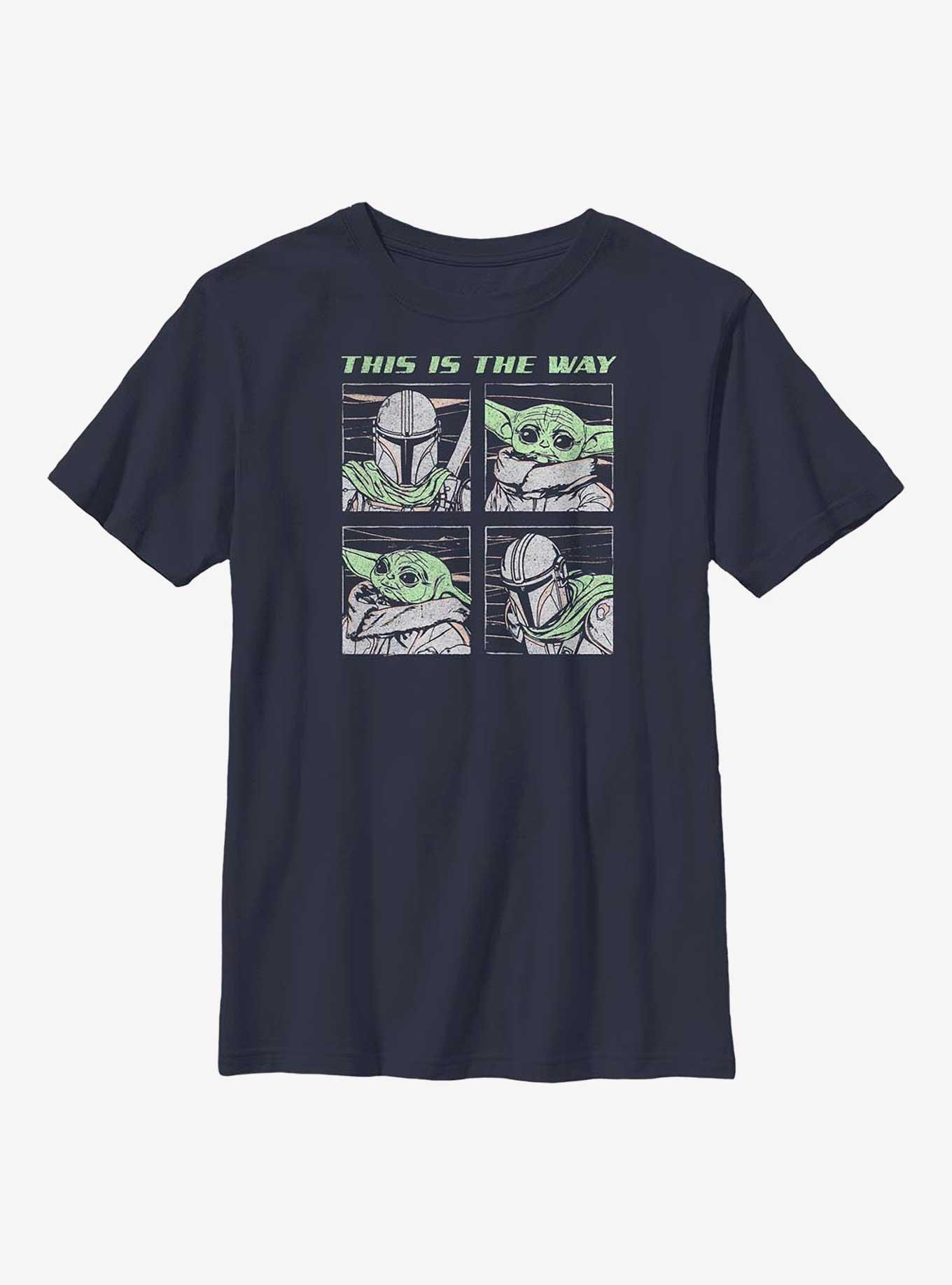 Star Wars The Mandalorian Mando Four Youth T-Shirt, NAVY, hi-res