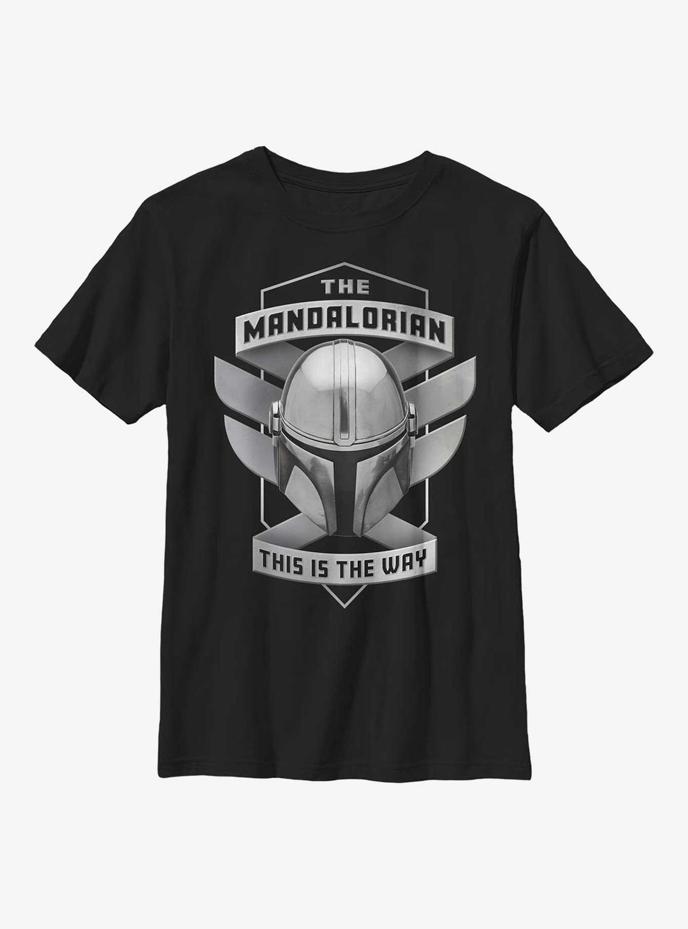 Star Wars The Mandalorian Mando Helmet Lite Youth T-Shirt, , hi-res
