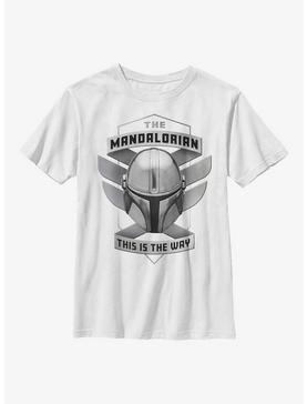Star Wars The Mandalorian Mando Helmet Lite Youth T-Shirt, , hi-res