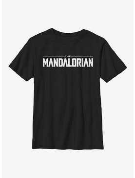 Star Wars The Mandalorian Logo Bw Youth T-Shirt, , hi-res