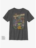 Star Wars The Mandalorian Poster Youth T-Shirt, CHAR HTR, hi-res