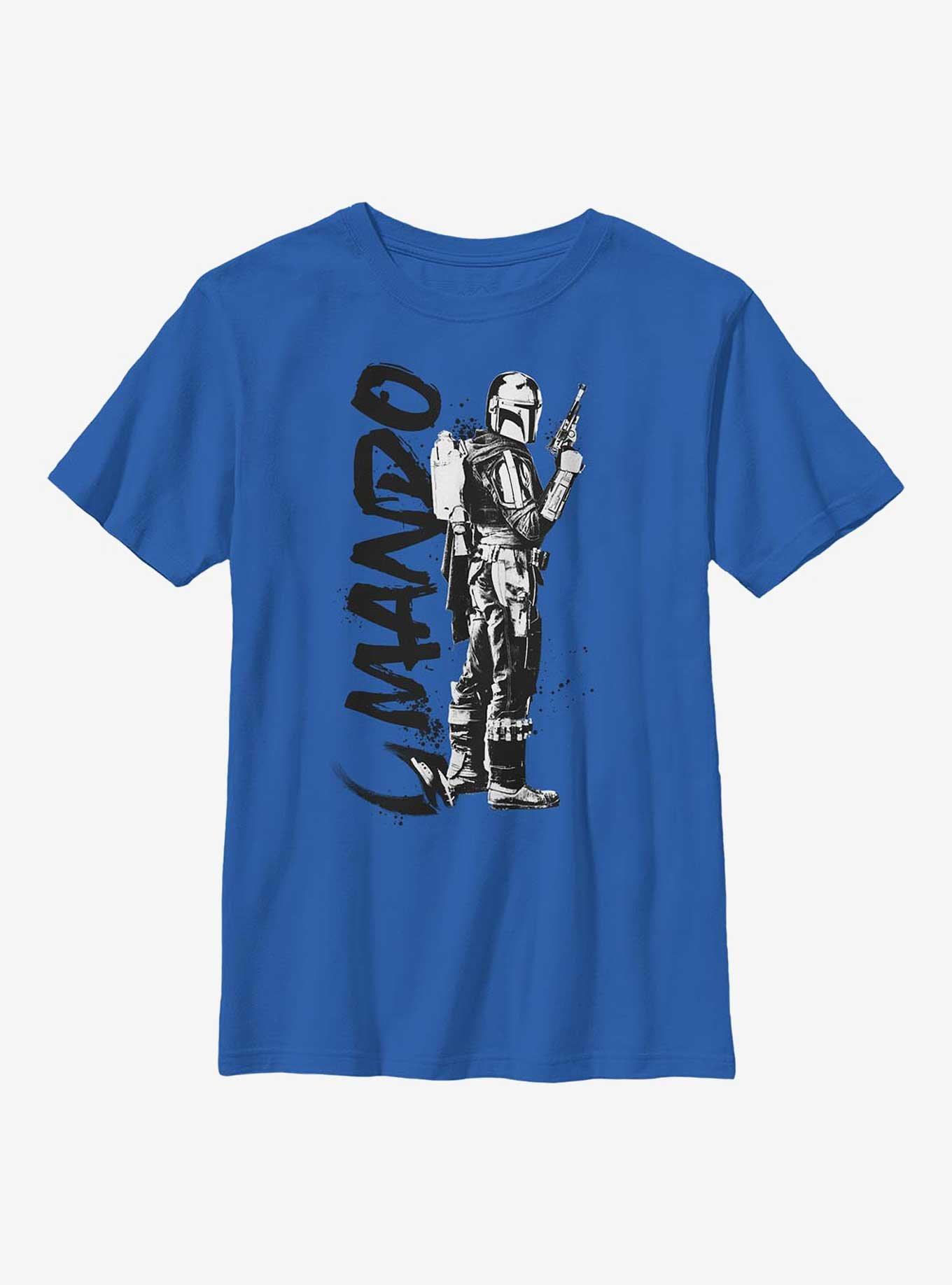 Star Wars The Mandalorian Mando Splatter Youth T-Shirt, , hi-res