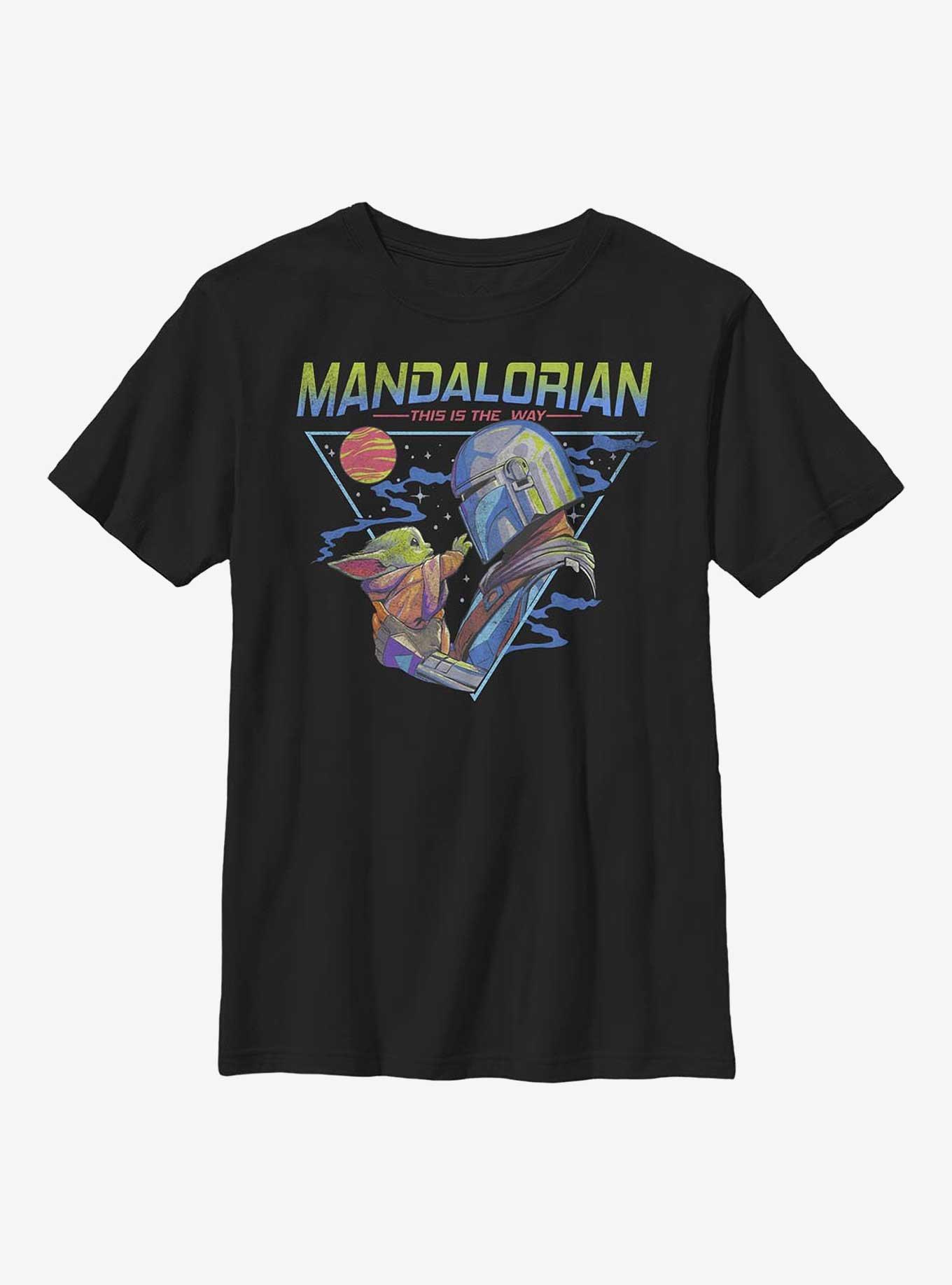 Star Wars The Mandalorian Triangle Youth T-Shirt, BLACK, hi-res