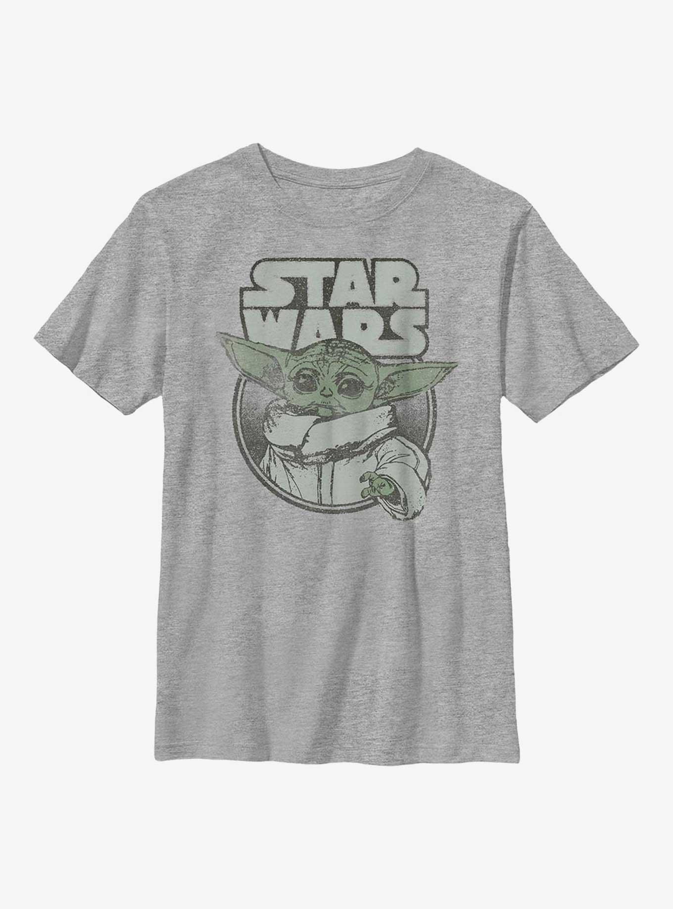Star Wars The Mandalorian Old Space Baby Youth T-Shirt, ATH HTR, hi-res