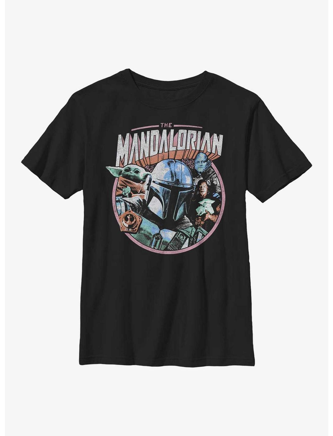 Star Wars The Mandalorian Pop Crew Youth T-Shirt, BLACK, hi-res