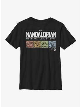 Star Wars The Mandalorian Retro Pop Logo Youth T-Shirt, , hi-res